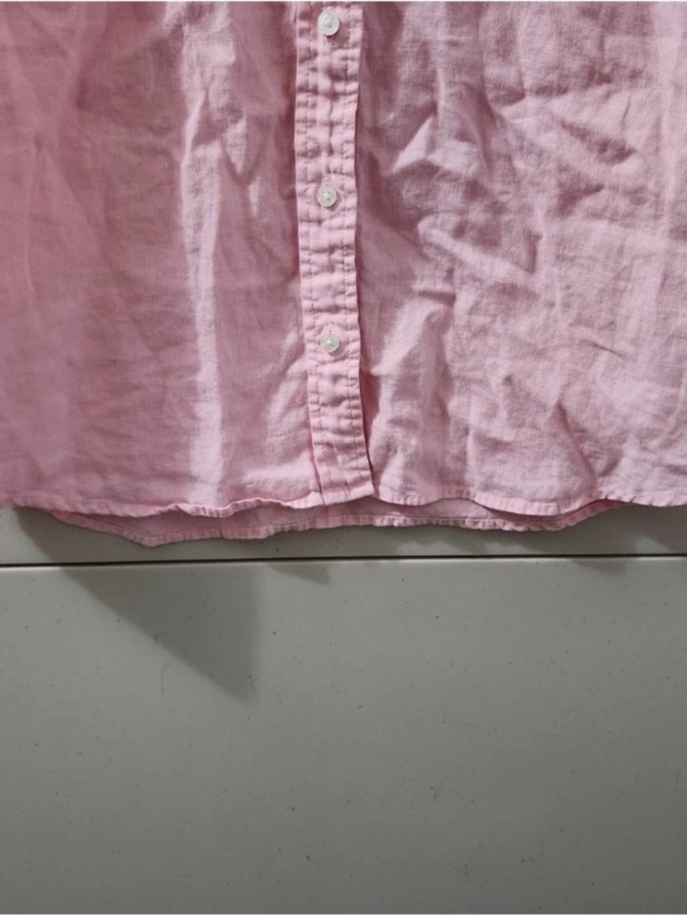 Tommy Bahama Light Pink Linen Short Sleeve Button-Down Shirt - Picture 2 of 7